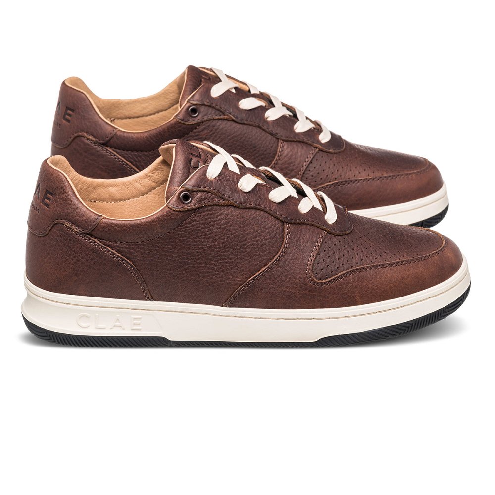 CLAE MALONE Shoes Mens USA309-A14 In Cocoa Leather